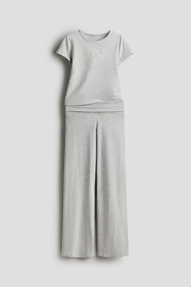

Пижама из хлопкового джерси H&M, серый