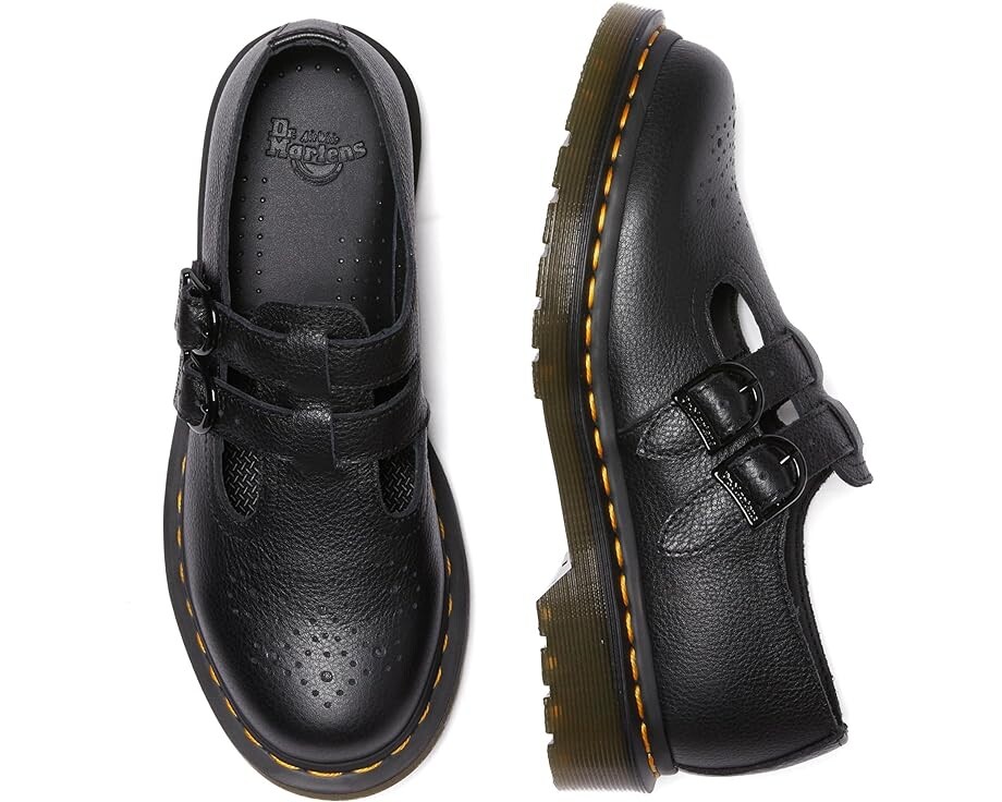 Туфли на плоской подошве Dr. Martens 8065 Mary Jane, цвет Black Virginia — фото 2