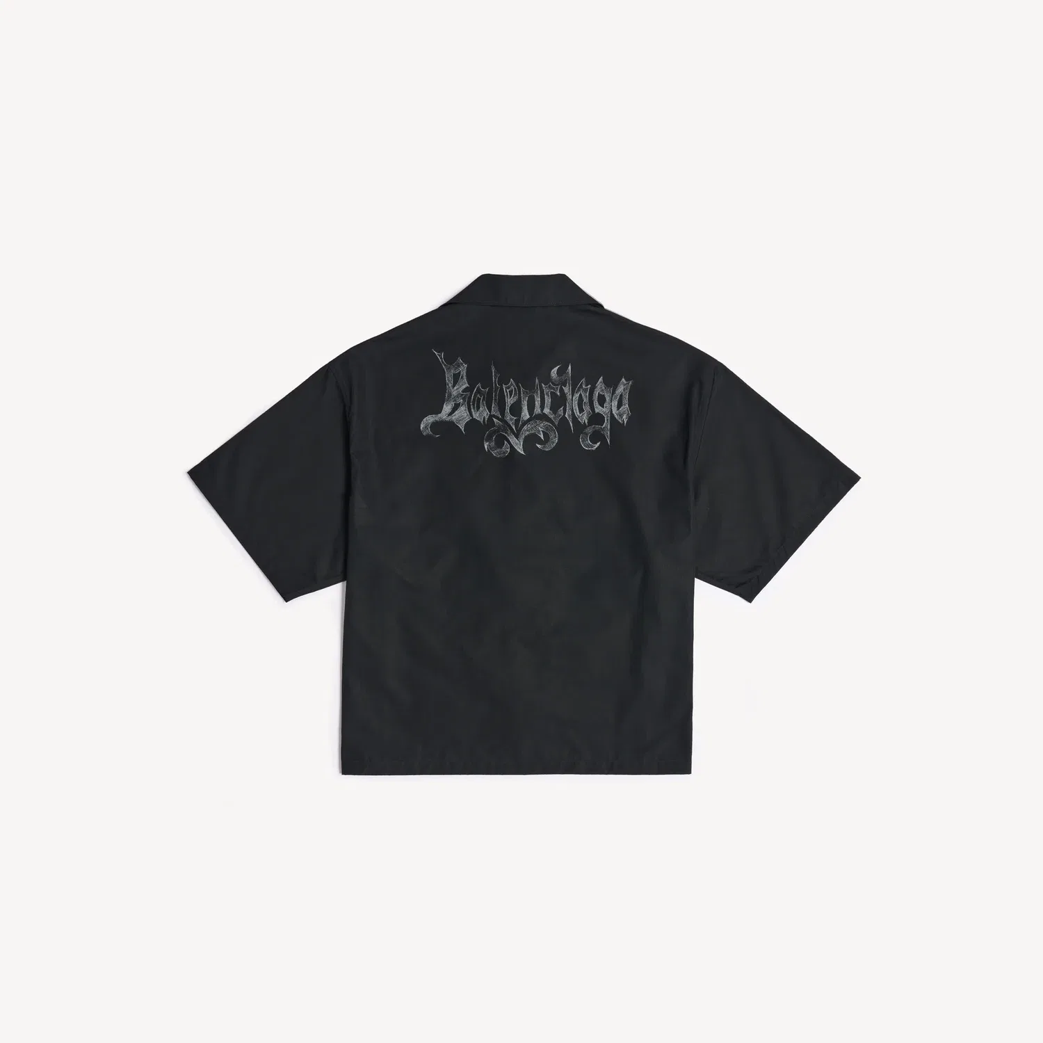 Мужская рубашка с короткими рукавами Sketchy Bowling черного цвета BALENCIAGA, черный — фото 2