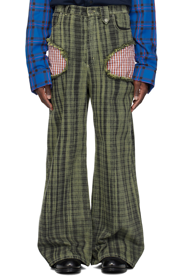 

Ажурные джинсы Egonlab, цвет tartan denim