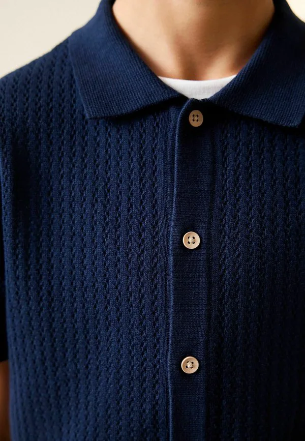 Рубашка стандартного кроя на пуговицах Next, Navy Blue — фото 2