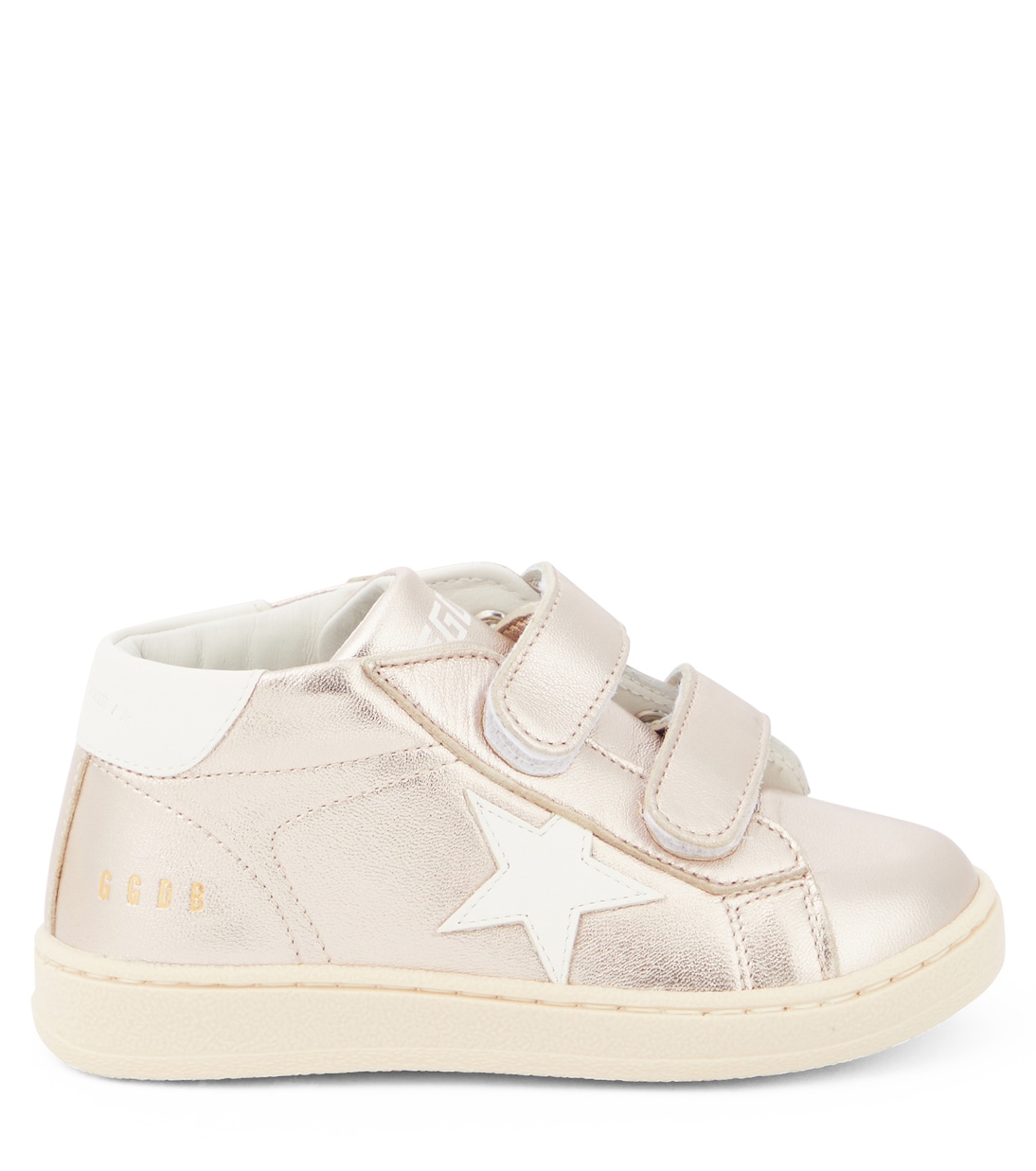 Кроссовки Baby June из металлизированной кожи Golden Goose Kids, Rose Quartz/White — фото 3
