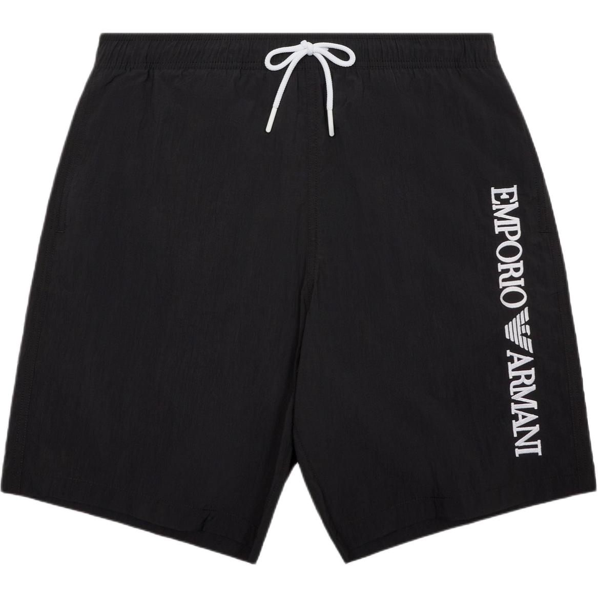 

Шорты для плавания с вертикальной вышивкой логотипа EMPORIO ARMANI, черный