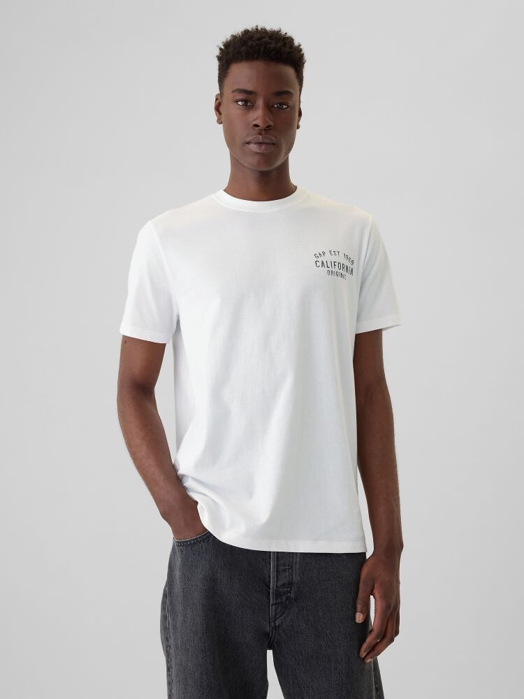 

Хлопковая футболка Gap, бежевый