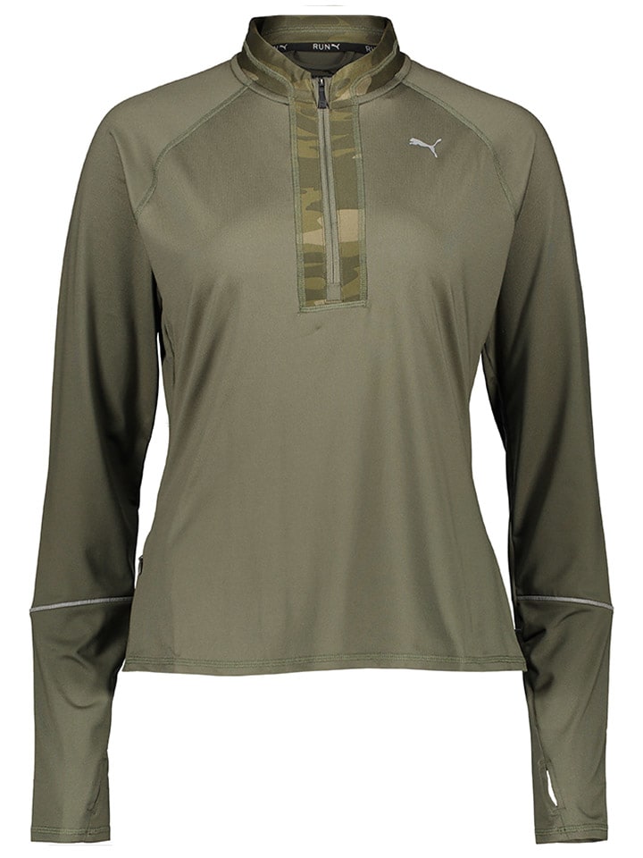 

Puma Функциональная куртка "Run Graphic Knit" цвета хаки