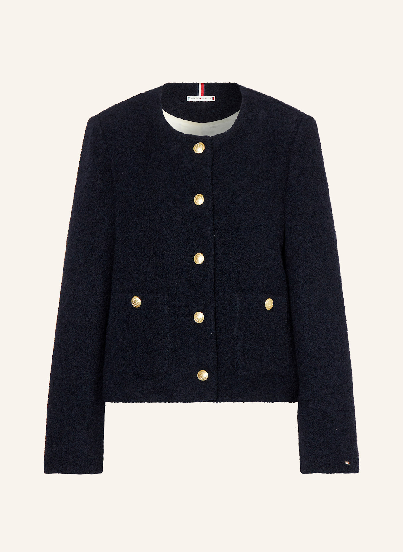 

Короткий пиджак из букле Tommy Hilfiger, синий