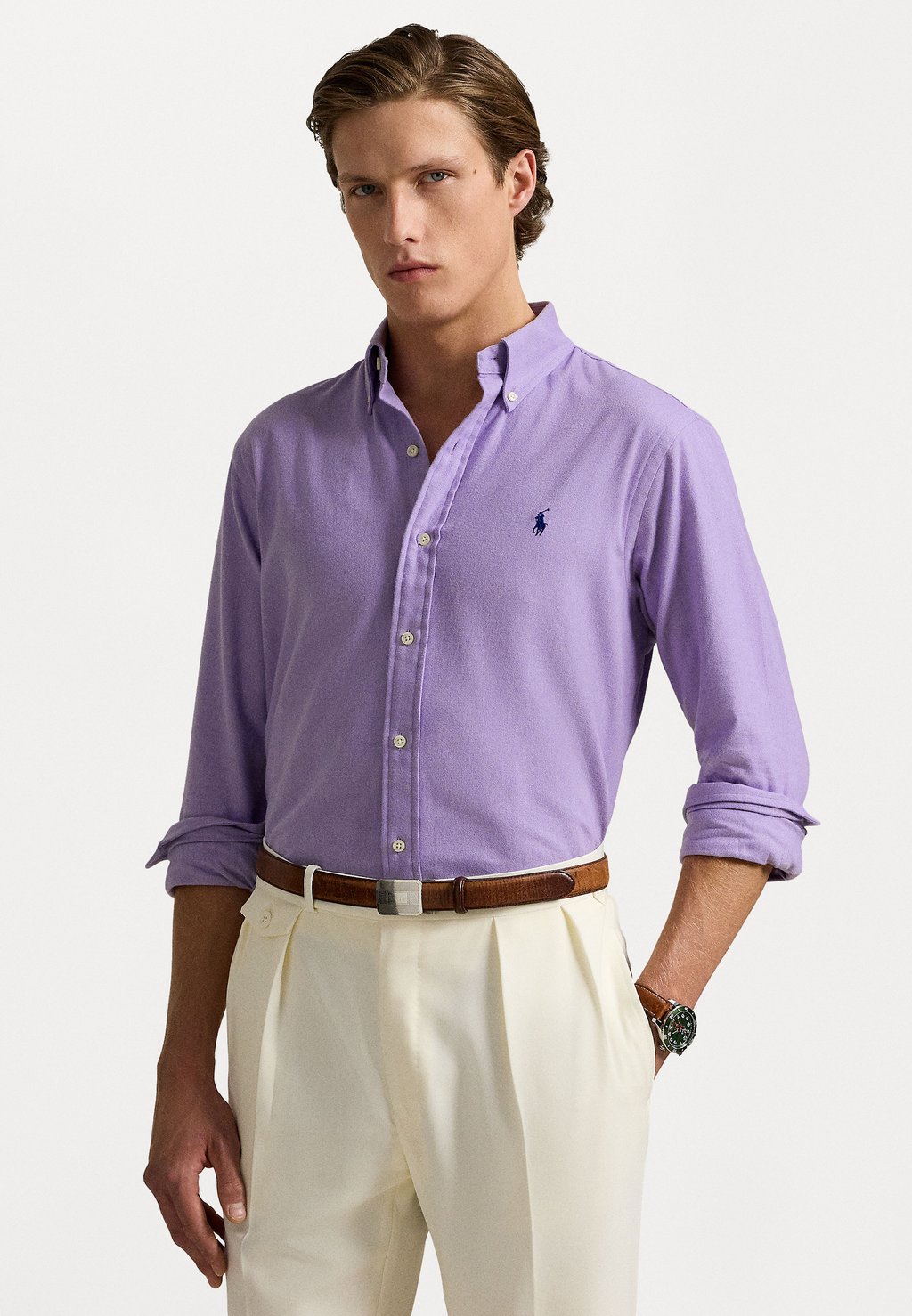 

Рубашка CUSTOM FIT PERFORMANCE TWILL SHIRT Polo Ralph Lauren, фиолетовый