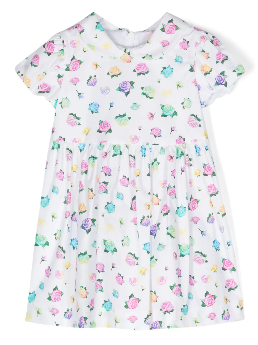 

Платье с логотипом Chiara Ferragni Kids, белый