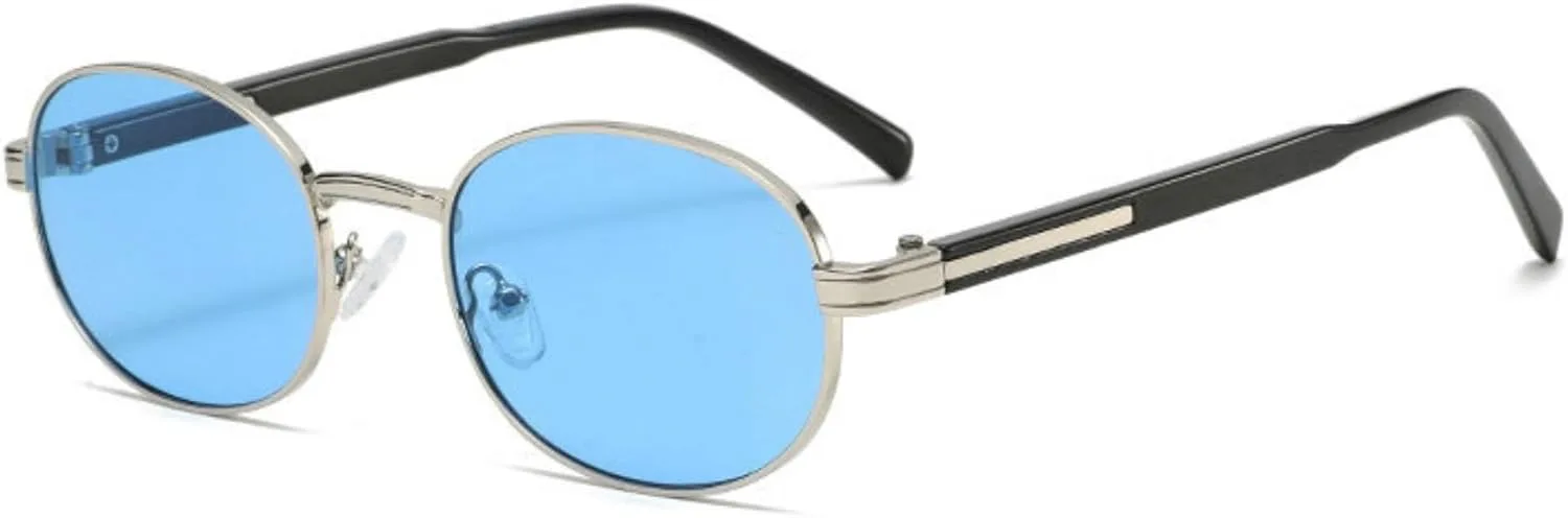 

Солнцезащитные очки COTIA овальной формы для мужчин и женщин, в стиле ретро, ​​небольшие, панк, модные, классические, с защитой от УФ-излучения UV400, Blue