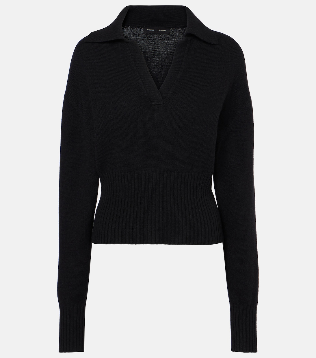 

Джемпер поло из кашемира и шерсти Jeanne Proenza Schouler, черный
