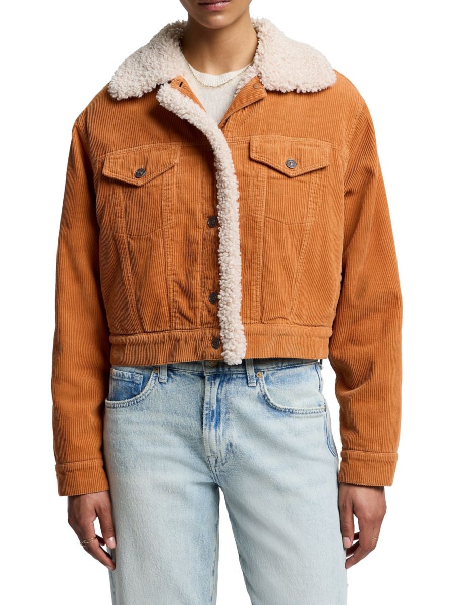 

Куртка дальнобойщика Nellie Corduroy 7 For All Mankind, цвет Honey Mustard