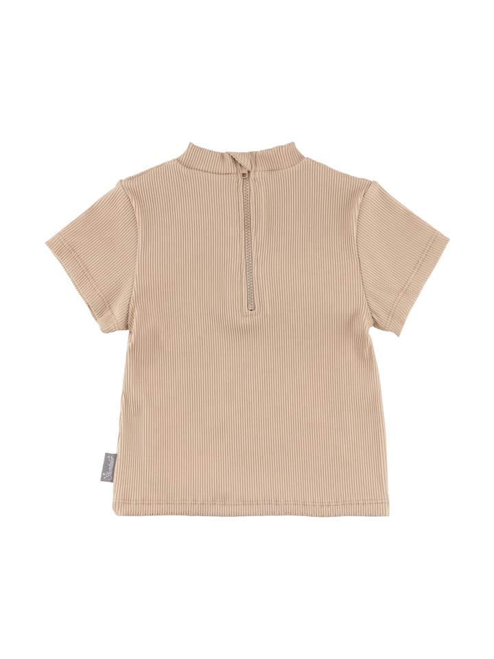 

Sterntaler Купальная рубашка с короткими рукавами в рубчик, бежевого цвета