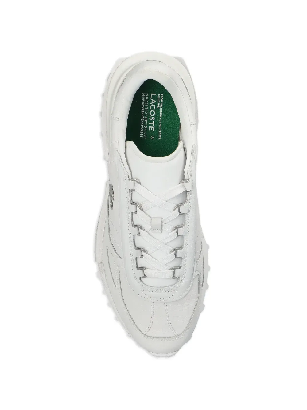 Элитные спортивные кроссовки на шнуровке Lacoste, белый — фото 3