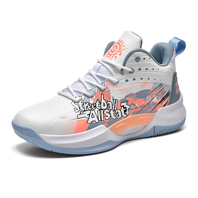 

TONYBEAR Серо-оранжевые баскетбольные кроссовки Mid Top унисекс, цвет Gray Orange