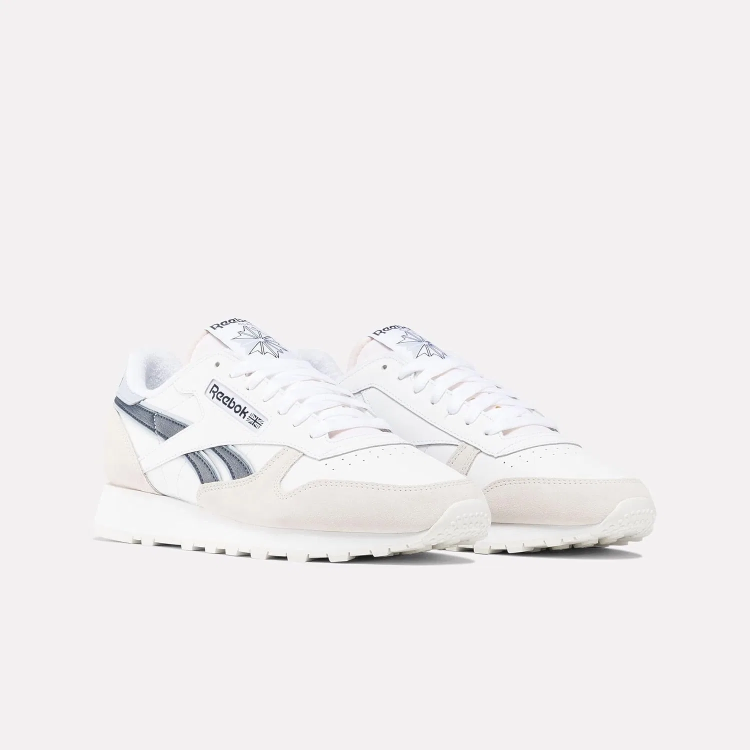 Кроссовки Reebok Klassischer Unisex от Leder, Ftwwht Purgry Palblu — фото 2