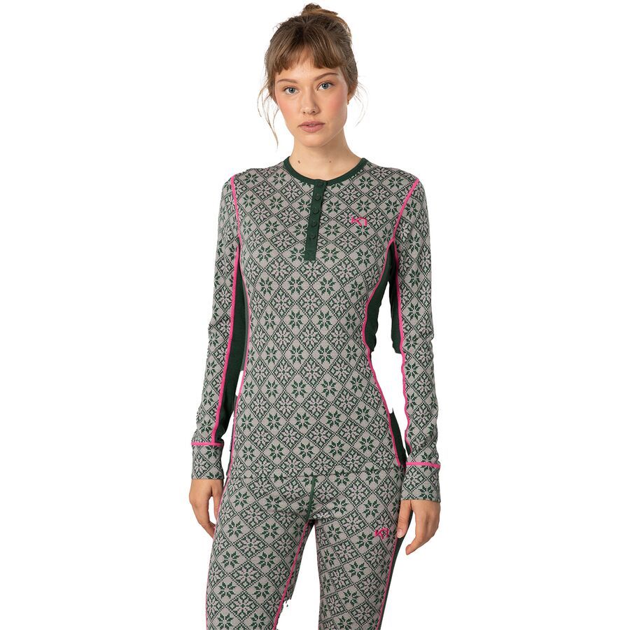 

Женская футболка с длинными рукавами и круглым вырезом, цвет розовый Kari Traa Kari Traa, Thyme