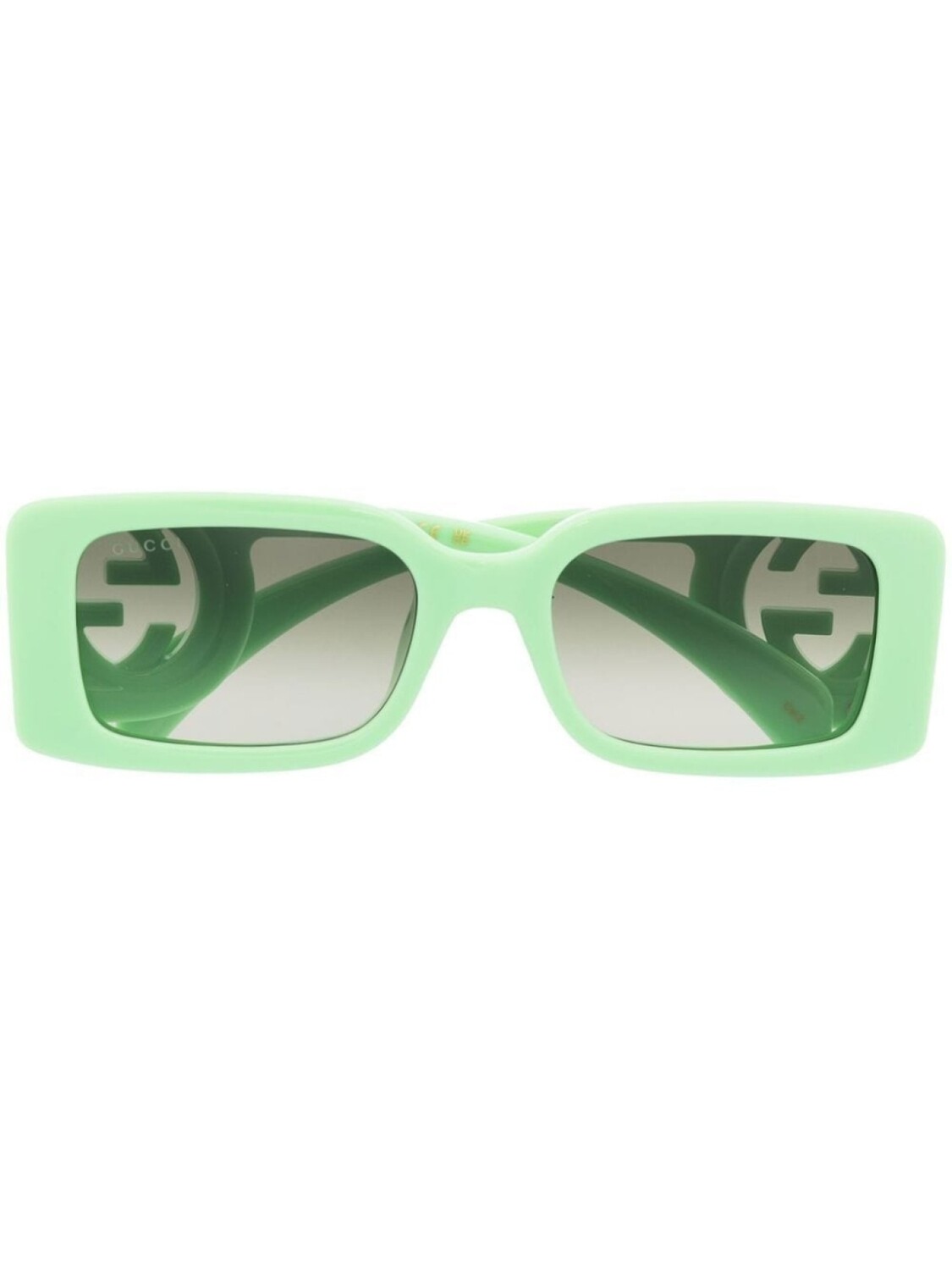 

Gucci Eyewear солнцезащитные очки Chaise Lounge в прямоугольной оправе, зеленый