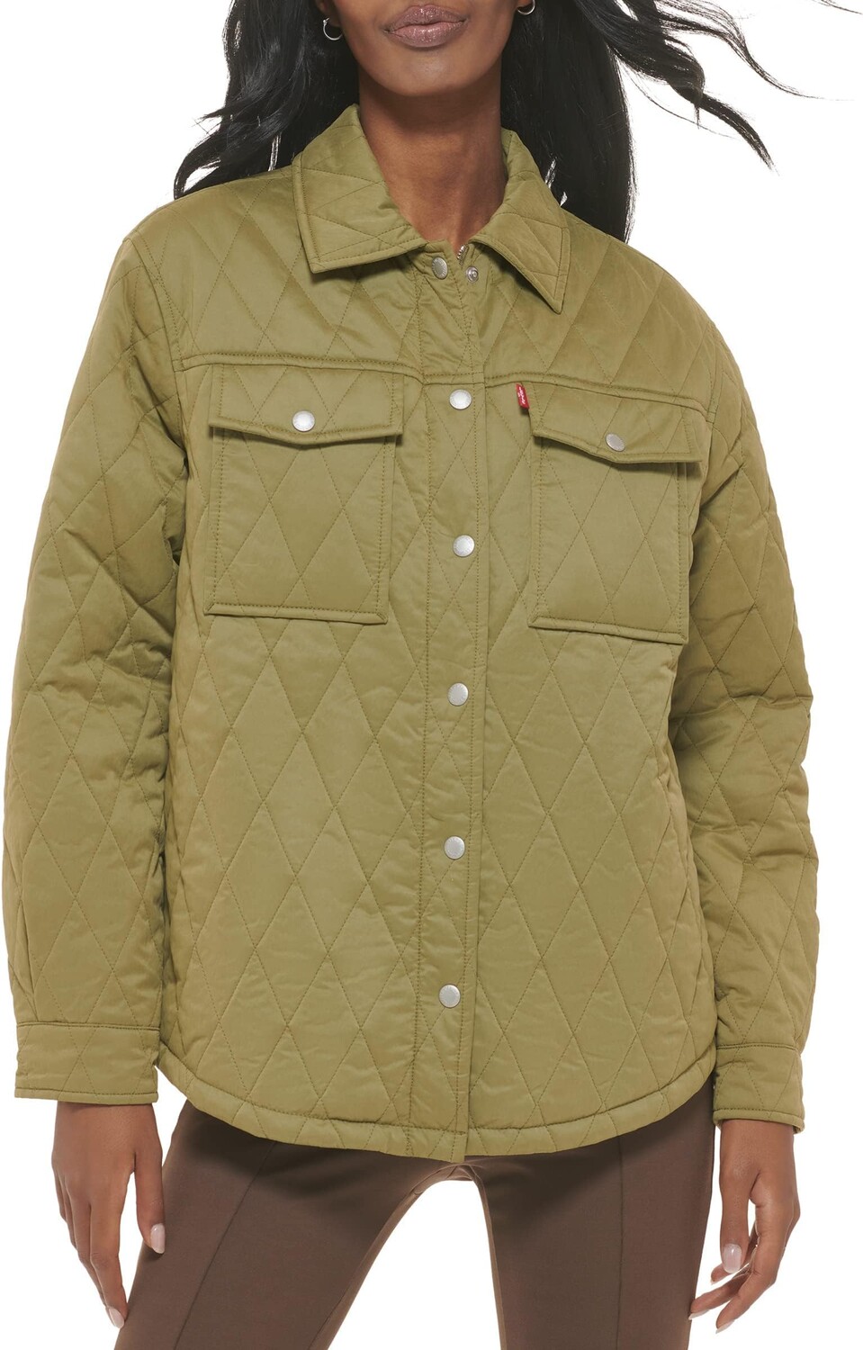 

Куртка Levi's Quilted Shacket, цвет Military Olive