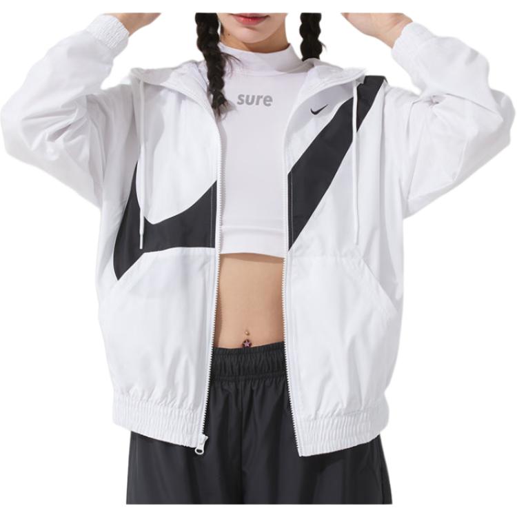 Nike Классическая спортивная куртка женская белая, White — фото 3