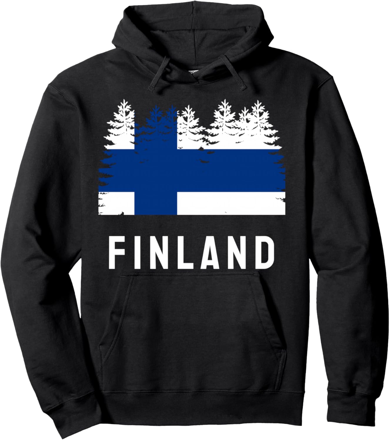 

Финский лесной флаг, Финляндия, худи Finnish Souvenirs, черный