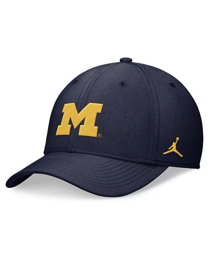 

Мужская темно-синяя бейсболка Michigan Wolverines 2024 On-Field Swoosh Flex Jordan