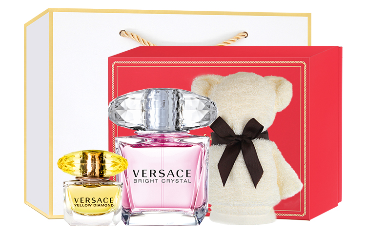 Набор парфюма Glitter Crystal в подарочной коробке Eau De Toilette VERSACE, розовый brilliance diamond perfume box — фото 2
