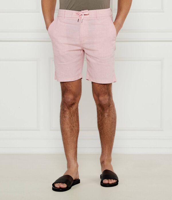 

Льняные шорты ds-2-s Tapered fit Boss Orange, розовый