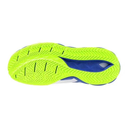 Унисекс кроссовки для тенниса «Wave Enforce Tour 2 AC» от Mizuno, White X Blue X Yellow — фото 2
