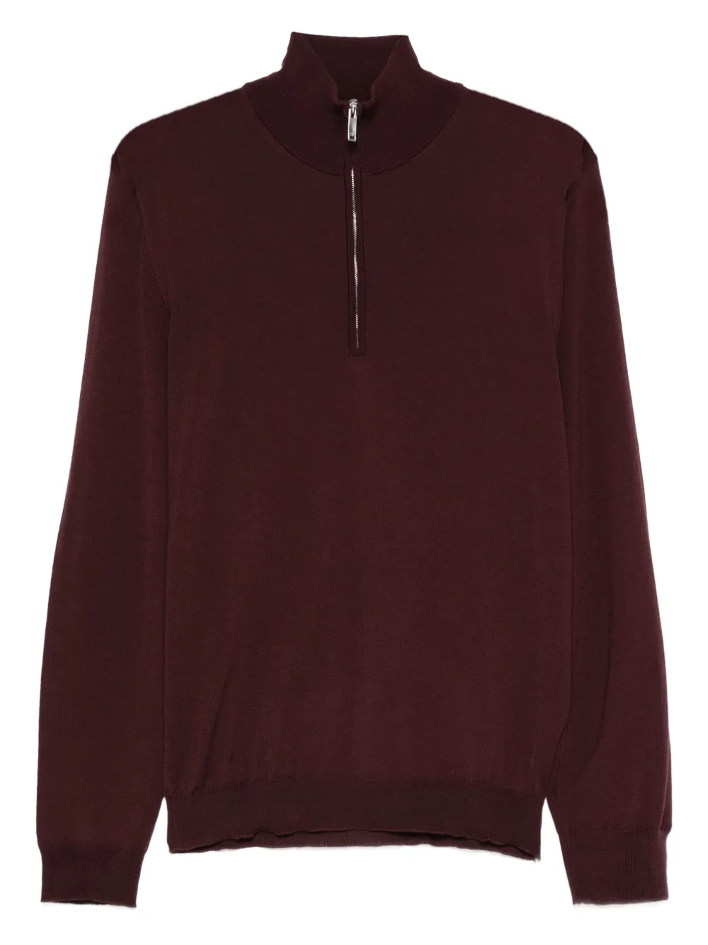 

Поло с молнией наполовину Zanone, красный