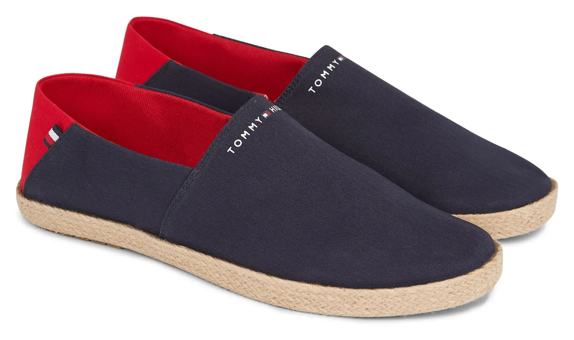 

Эспадрильи Tommy Hilfiger "HILFIGER ESPADRILLE CORE TEXTILE", тапочки, лоферы, летние туфли, повседневная обувь с чехлом из рафии, красный