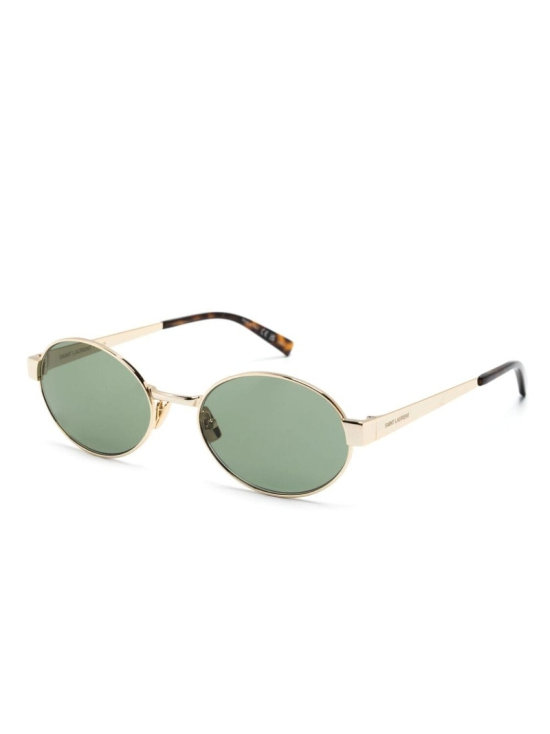 Saint Laurent Eyewear солнцезащитные очки 692 в овальной оправе, золотистый — фото 2