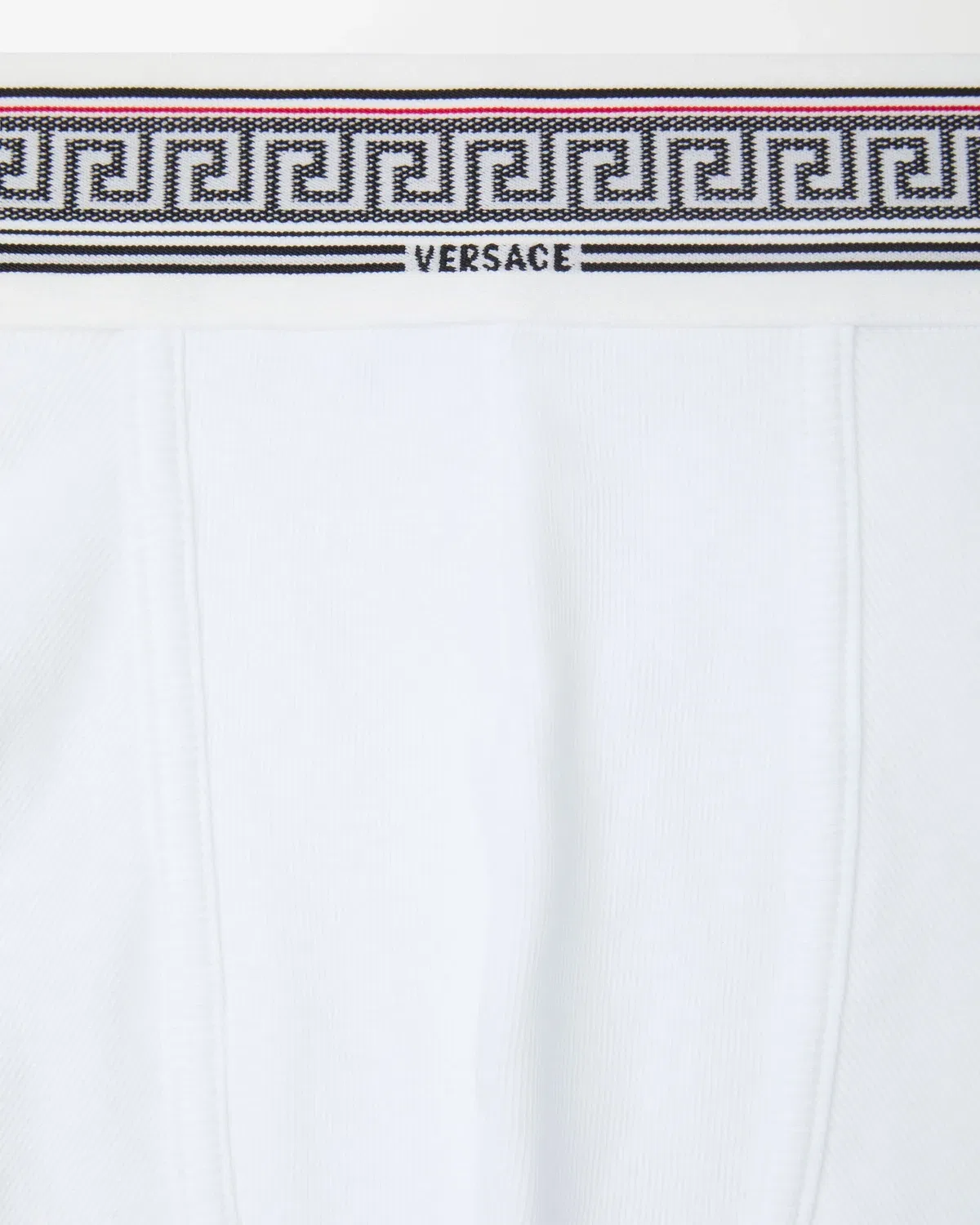 Трусы из ребристого хлопкового джерси VERSACE, белый — фото 2