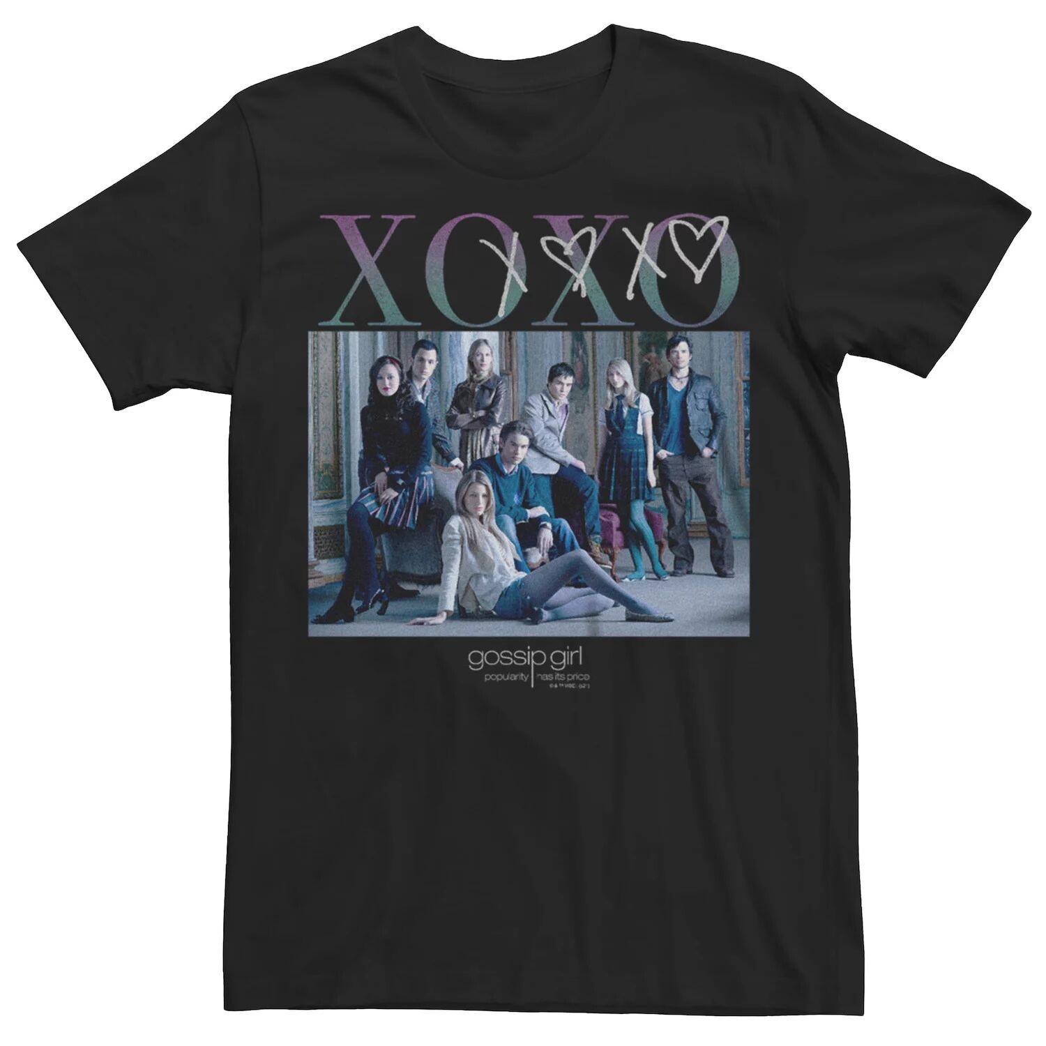 Детская футболка Gossip Girl XOXO с графическим рисунком Group Shot Licensed Character