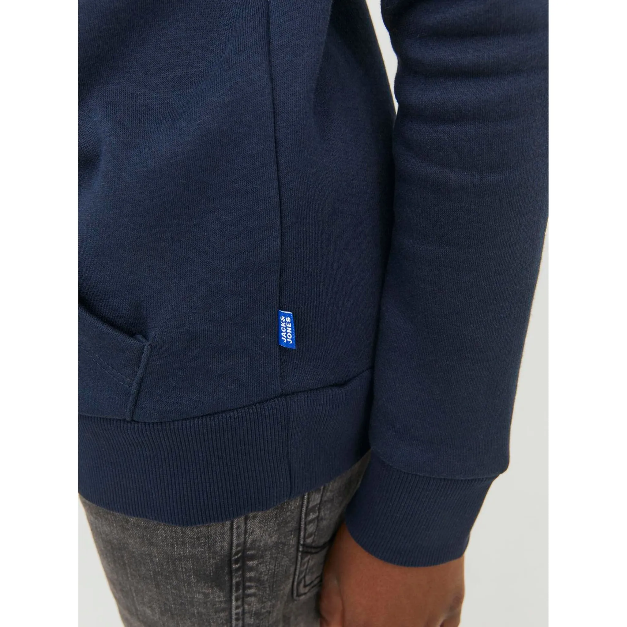 Детская толстовка с капюшоном Jack & Jones "JJECORP LOGO SWEAT HOOD" Jack & Jones Junior, синий — фото 2