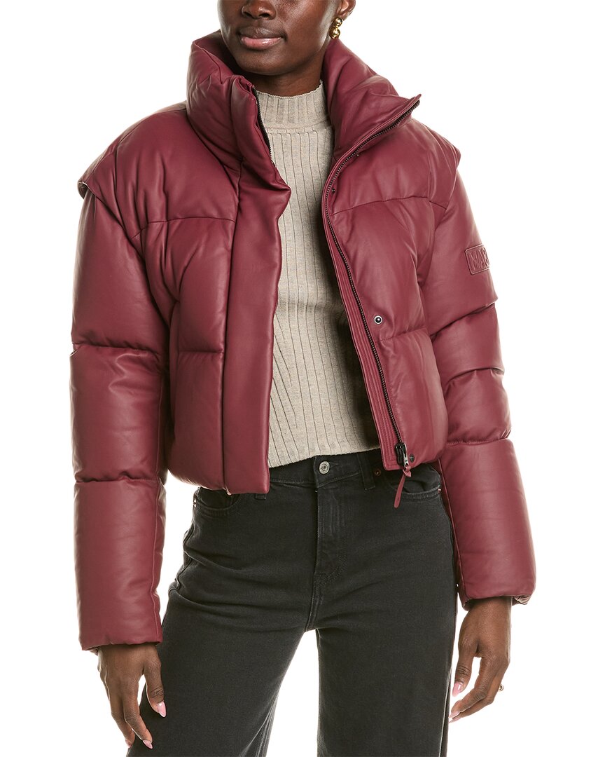 

Кожаная куртка-пуховик Mackage Bailey, красный