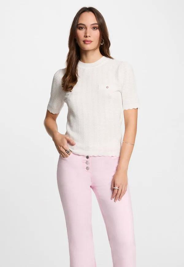 

Базовая футболка с коротким рукавом Morgan, Blanc, Белый, Базовая футболка с коротким рукавом Morgan, Blanc