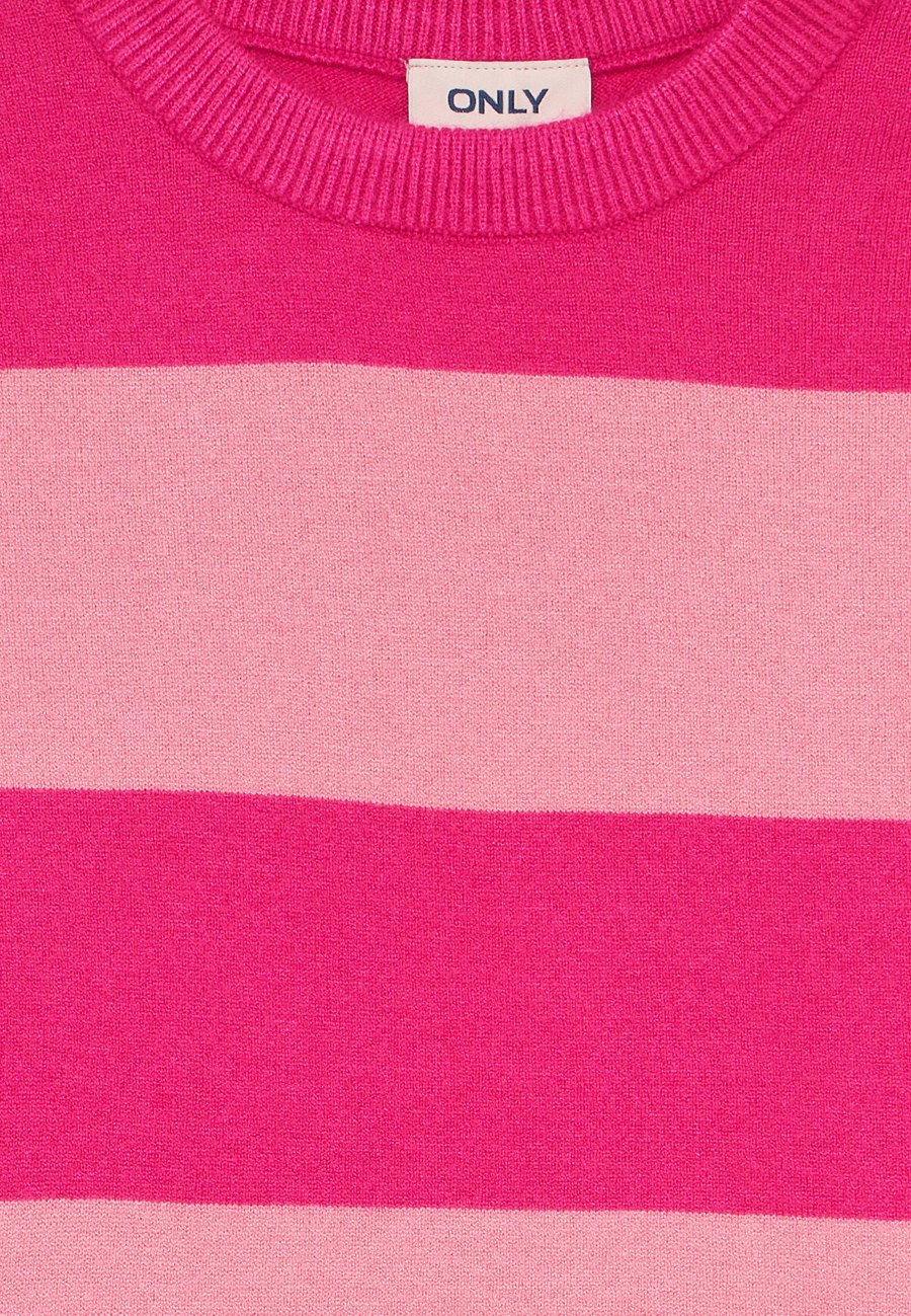 Джемпер ONLY GIRLS KOGTALA STRIPE LONG SLEEVE ONECK, Magenta/Sea Pink/Pink — фото 3