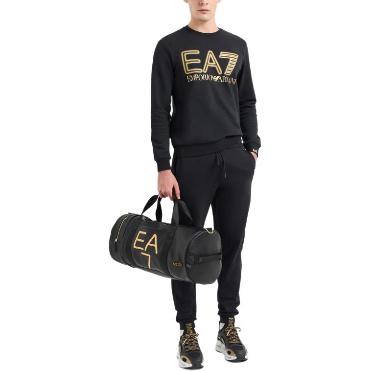 Emporio Armani Мужская толстовка EA7 SS24, черная — фото 4