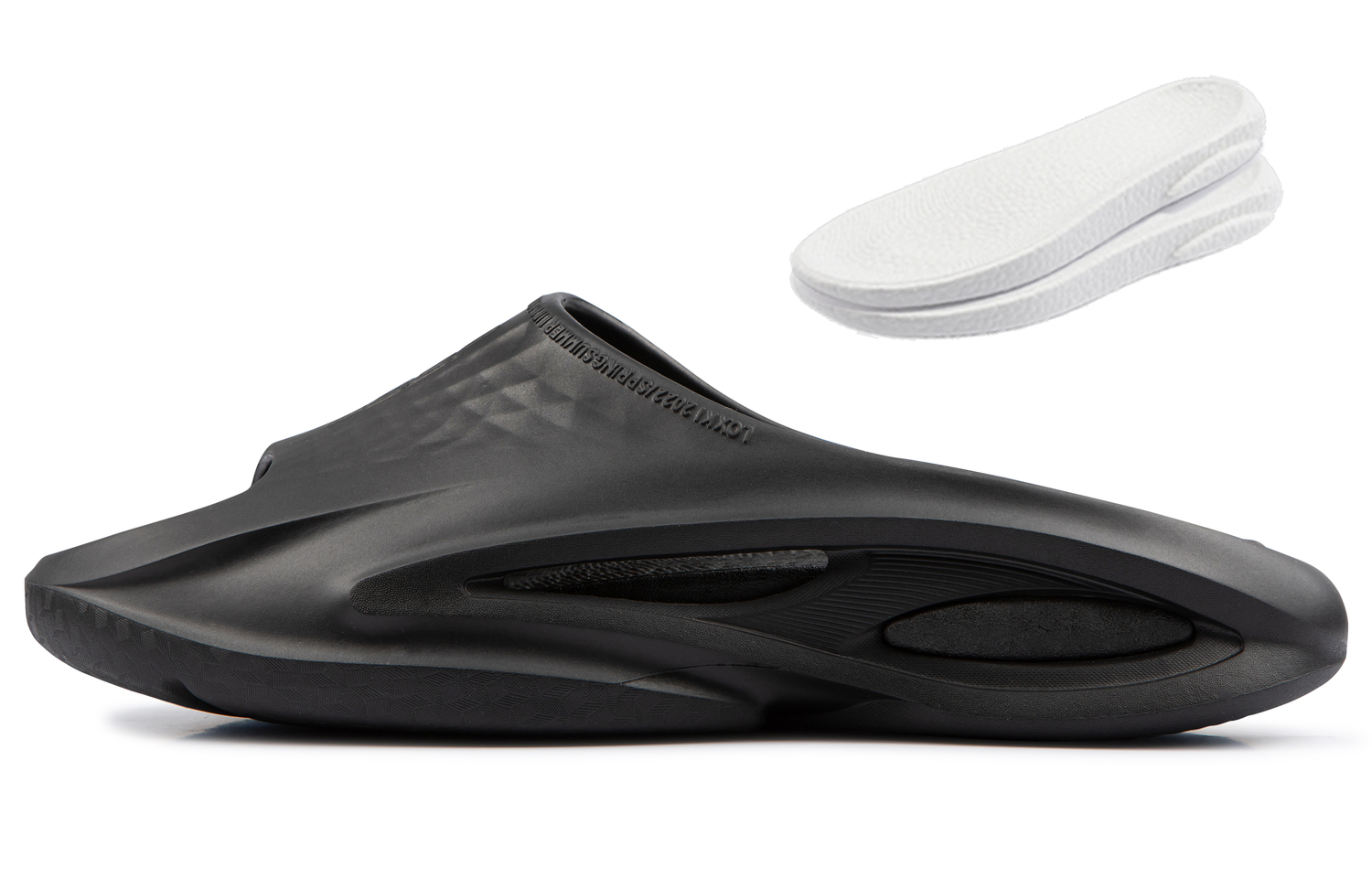 

LOXKI Унисекс шлепанцы Swag - Gravity Black/Черепаховый черный+Ru Kiln White, цвет Gravity Black/Tortoiseshell Black+Ru Kiln White