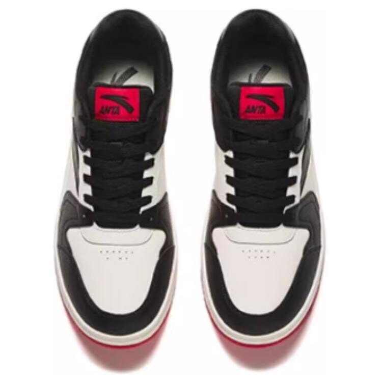 Кроссовки ANTA Skateboarding Shoes Men Low-top Ivory White/black/university Red, красный — фото 3