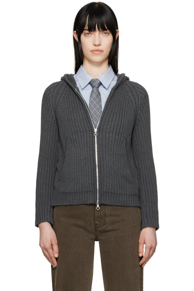 

Толстовка с капюшоном серого уровня OUR LEGACY