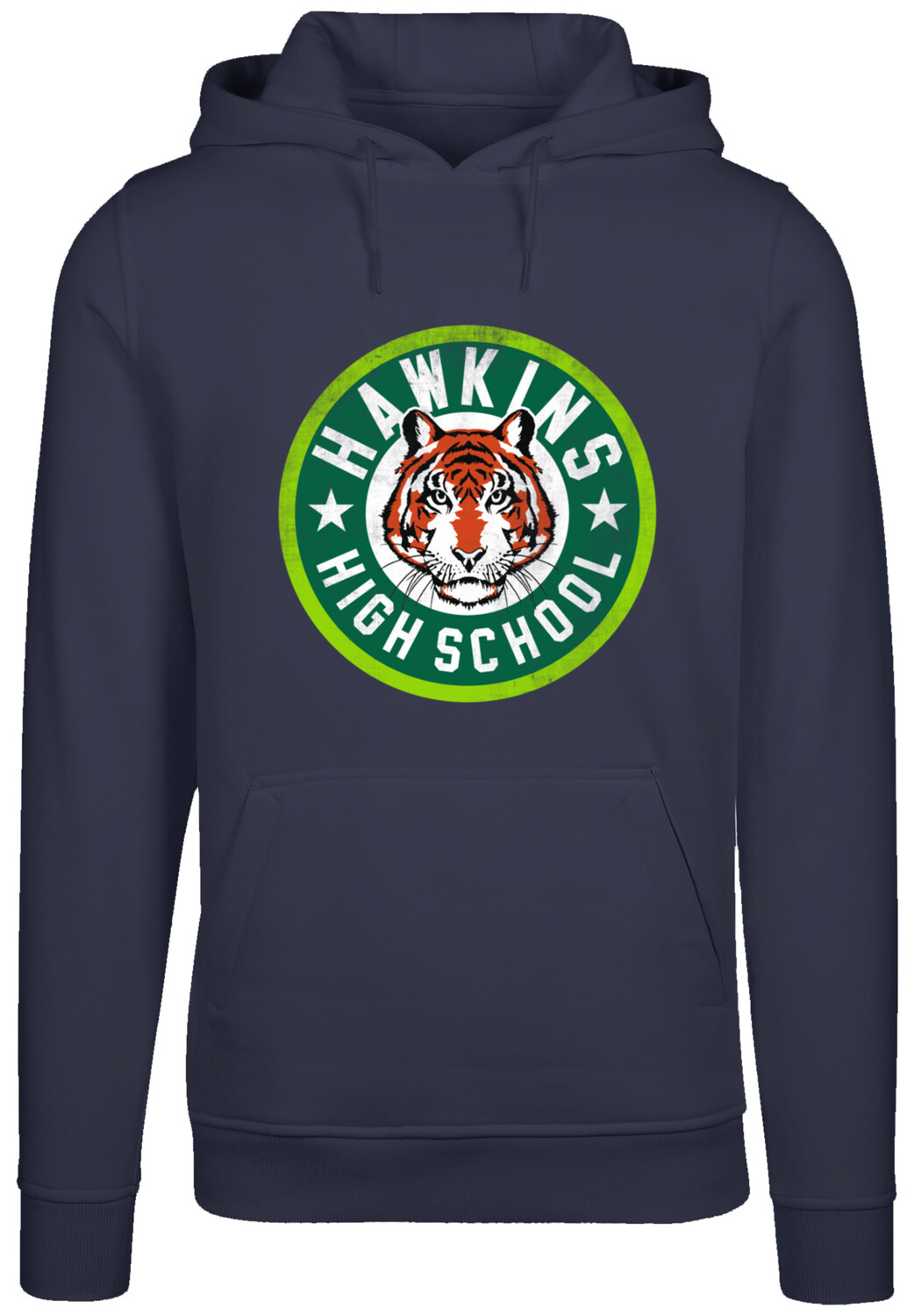 

Пуловер F4NT4STIC Hoodie Stranger Things Hawkins Tiger Circle Netflix TV Series, темно синий