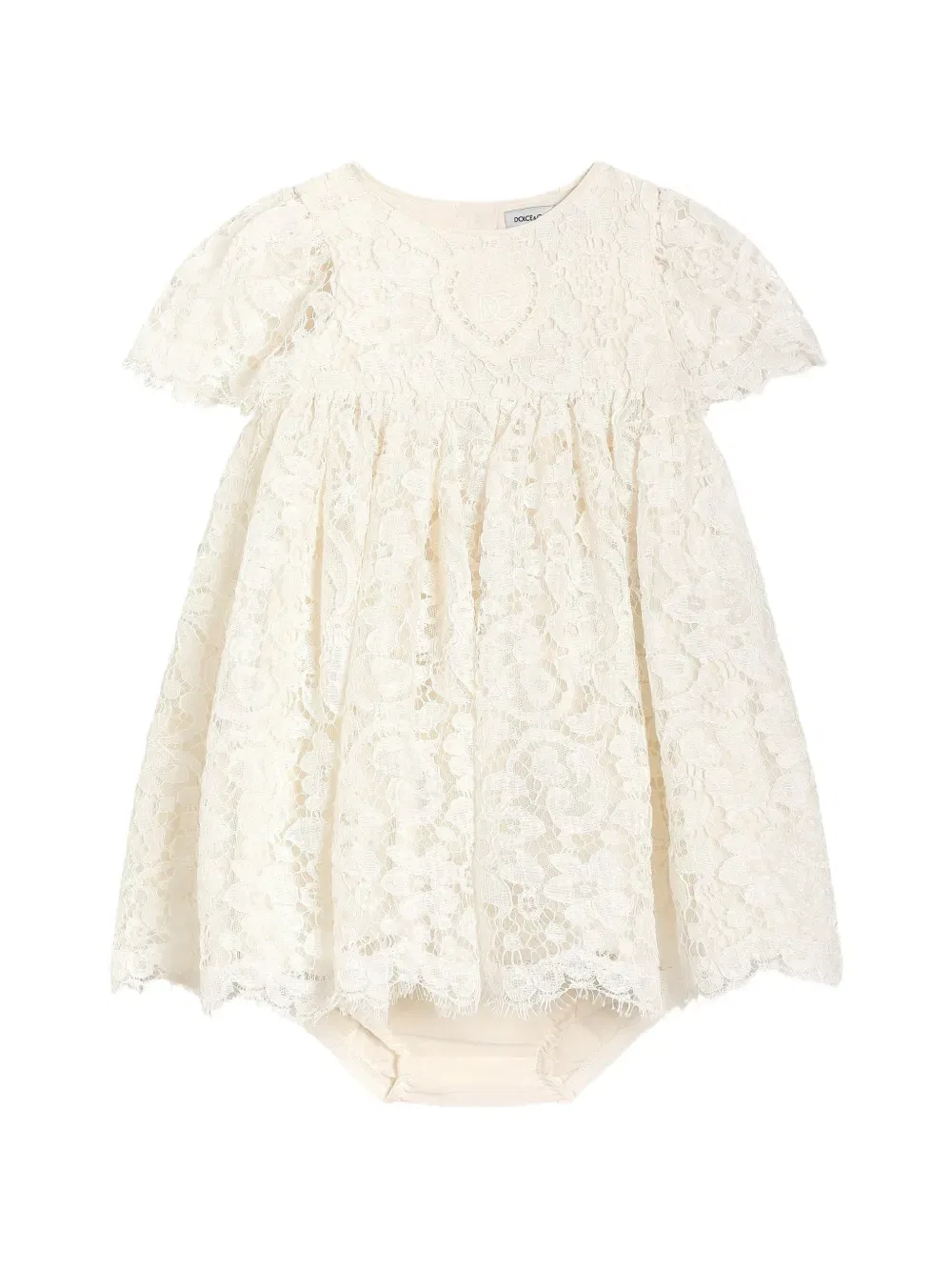 Кружевное детское платье Dolce & Gabbana Kids, белый