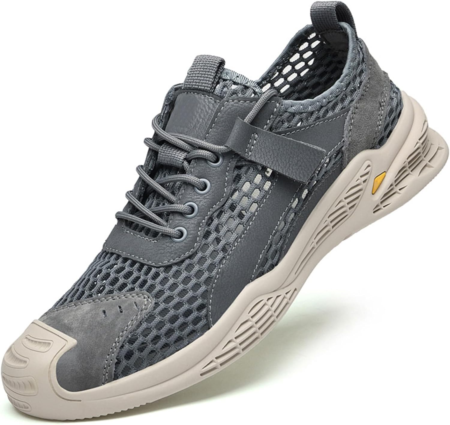 

Мужские дышащие водные туфли AngryMonkey с сеткой, закрытым носком, легкие, наружные, с нескользящей подошвой, шнуровкой, кроссовки-сандалии для походов и прогулок, голубой