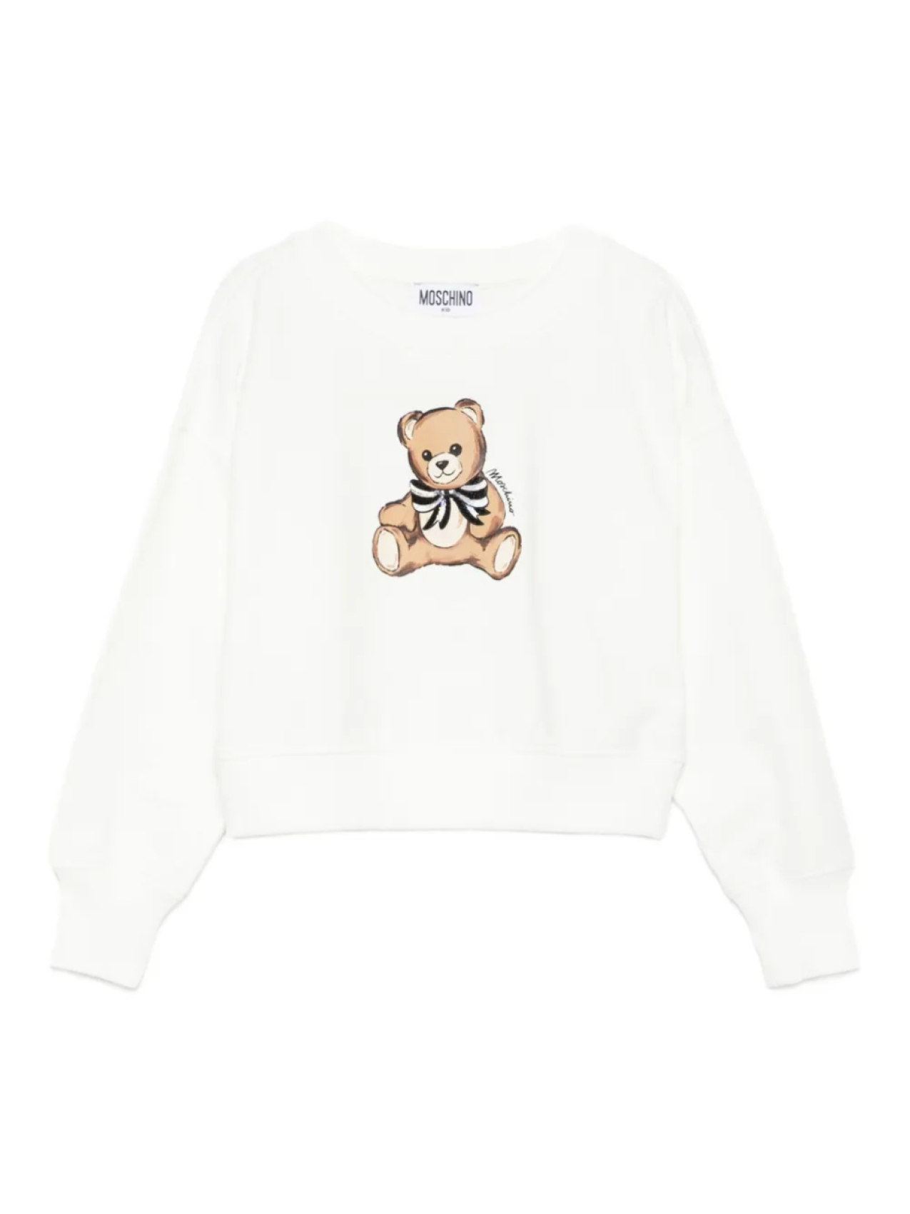 

Толстовка Moschino Kids с принтом медведя, белый