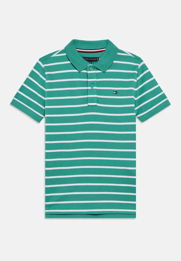 Базовая рубашка поло из пике стандартного кроя Tommy Hilfiger, Bahama Green Stripe