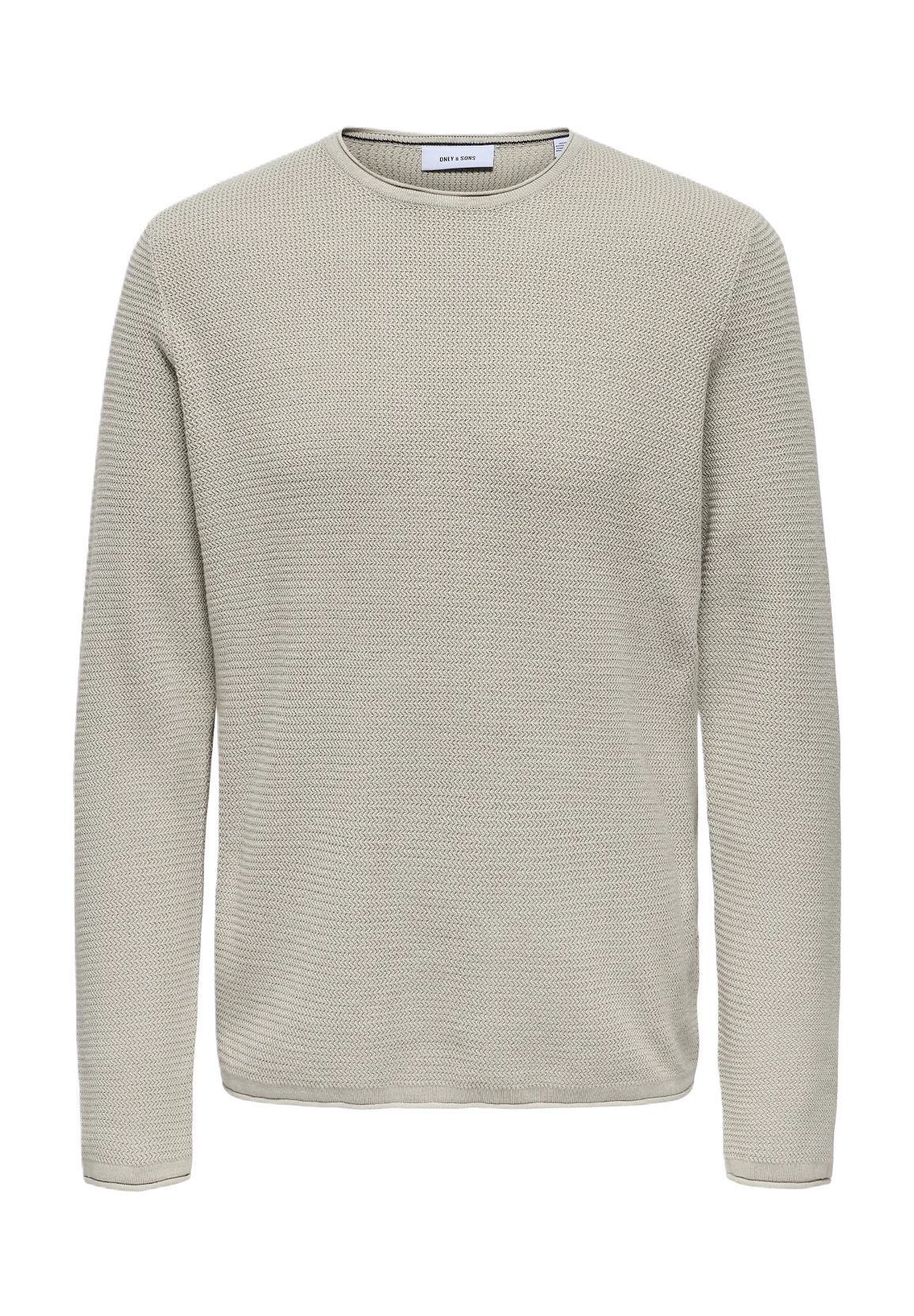 

Свитер "Эрик", хлопок, мужской ONLY & SONS, цвет 261395 Silver Lin