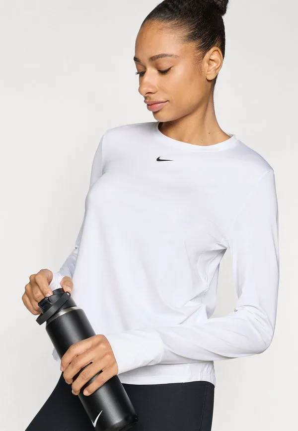 Классическая блузка с длинными рукавами Nike Performance, White/Black — фото 4