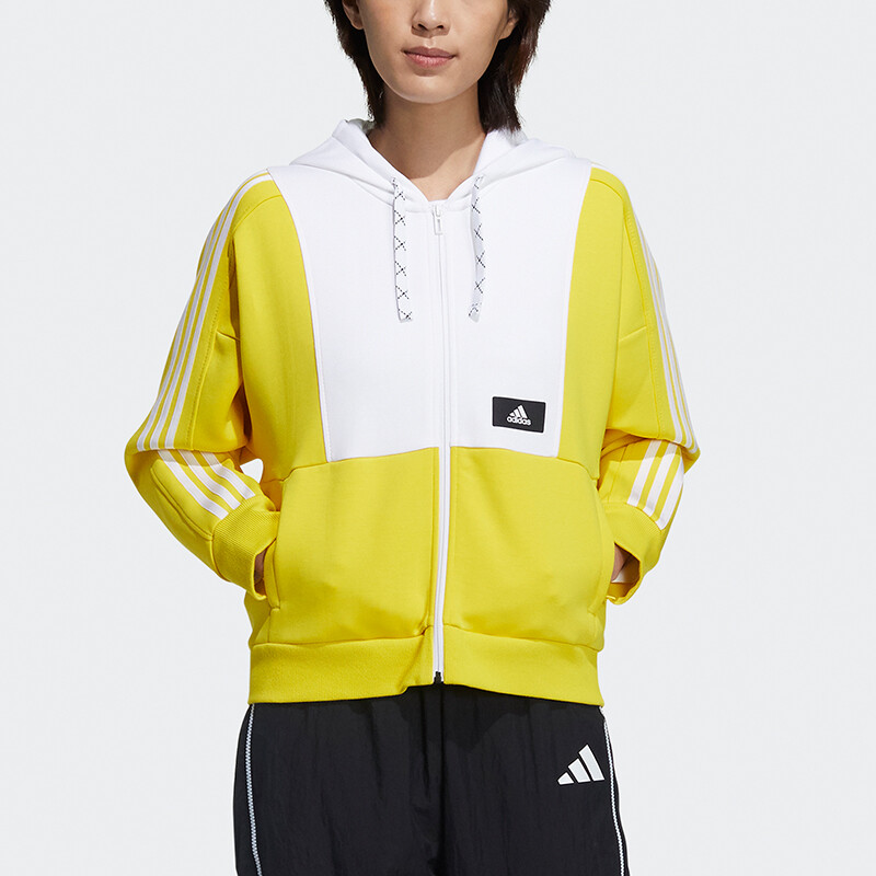 Женская трикотажная куртка Str Jkt Knit, желтая Adidas — фото 4