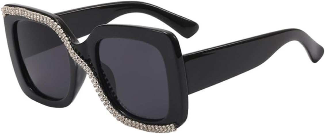 

Женские солнцезащитные очки POPETPOP увеличенного квадратного размера, ретро-оправа, защита от УФ-излучения, классический стиль для круглой формы, модные солнцезащитные очки, Black -Size:15